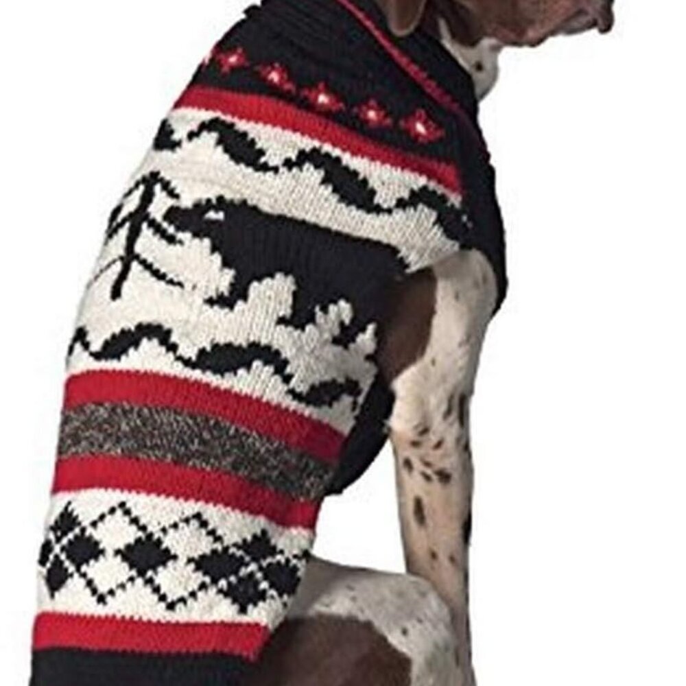 100% Cozy Warm Wool Sweaters for your Dog - Nordic Black Bear Design